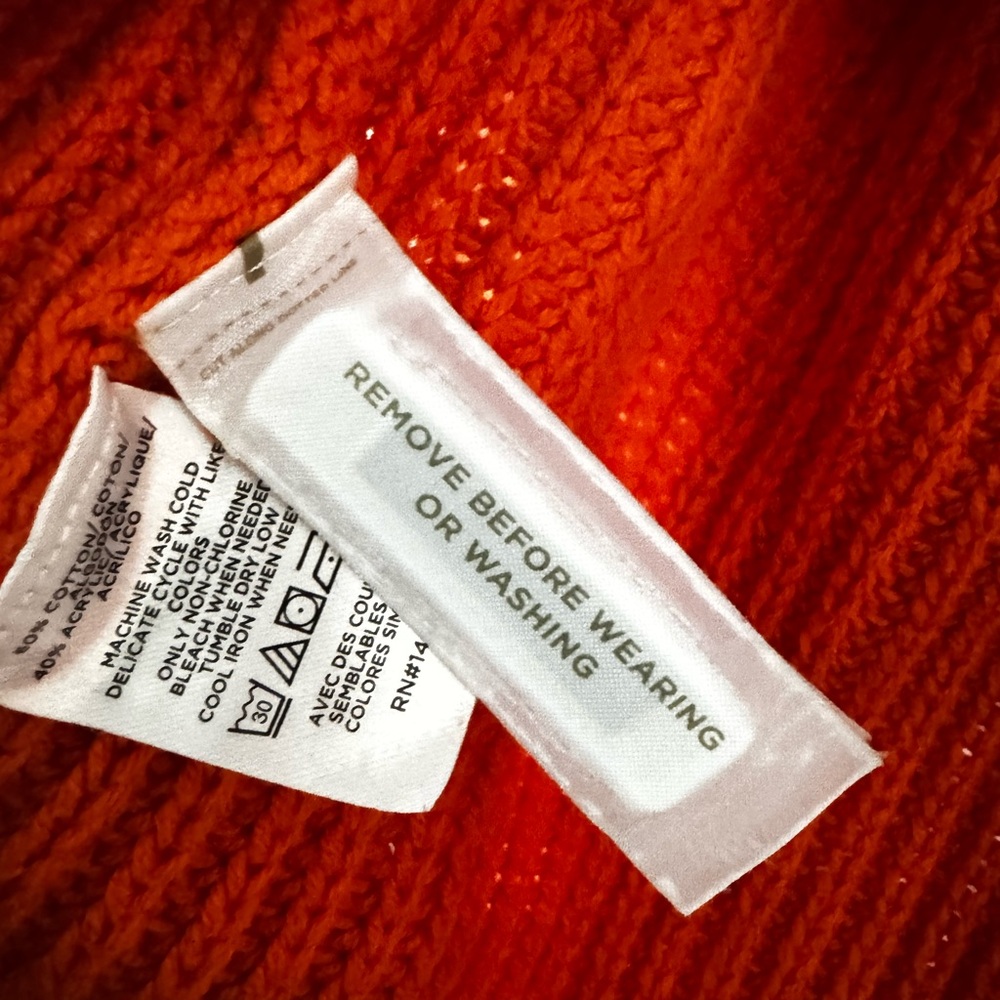 LOFT Vibrant Orange Women's Cardigan - Picture 5 of 6